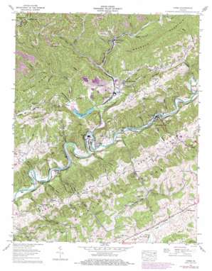 Carbo USGS topographic map 36082h2
