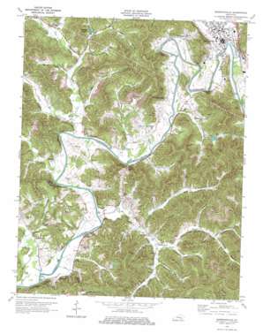 Barbourville topo map