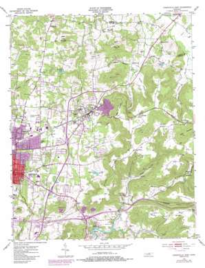 Cookeville East topo map