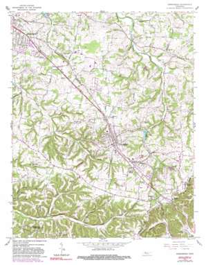 Greenbrier topo map