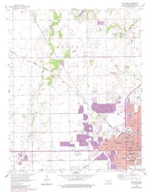 Enid West topo map