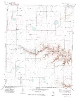 Hannas Draw West topo map