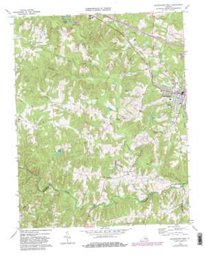 Appomattox USGS topographic map 37078a1