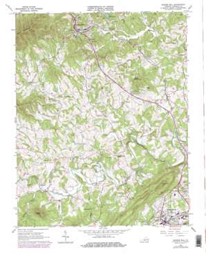 Boones Mill topo map