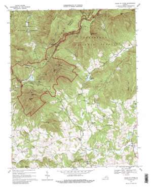 Peaks of Otter USGS topographic map 37079d5