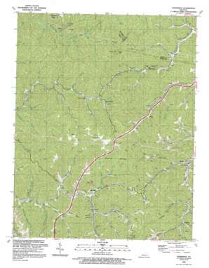 Handshoe USGS topographic map 37082d8