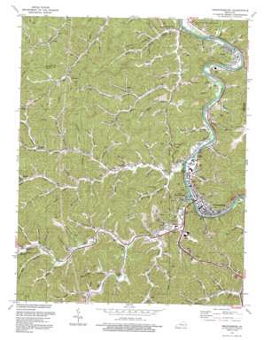 Prestonsburg USGS topographic map 37082f7