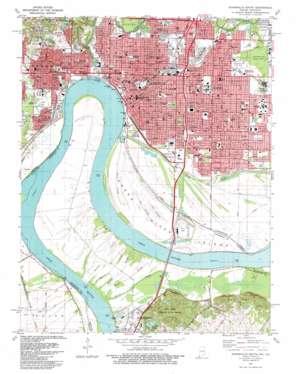 Evansville South topo map