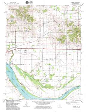 Caborn USGS topographic map 37087h7