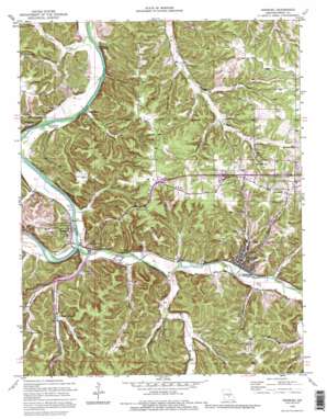 Newburg USGS topographic map 37091h8