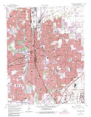 Wichita East topo map