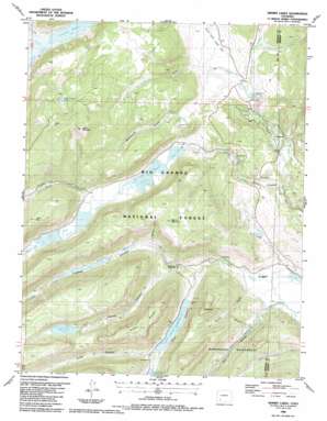 Hermit Lakes topo map