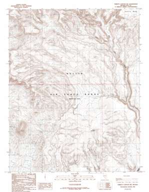 Thirsty Canyon Nw topo map