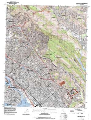 Oakland East topo map