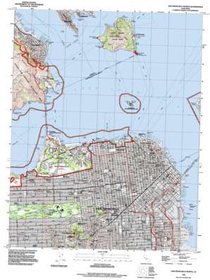 San Francisco North topo map