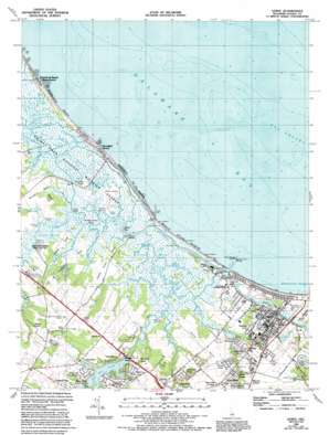 Lewes topo map