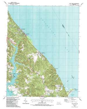 Cove Point topo map