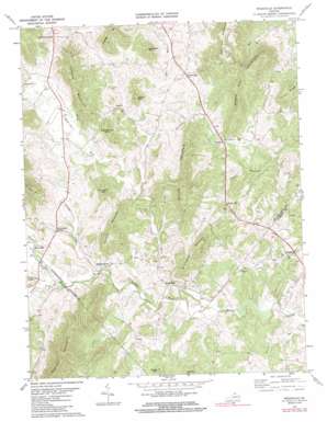 Woodville topo map