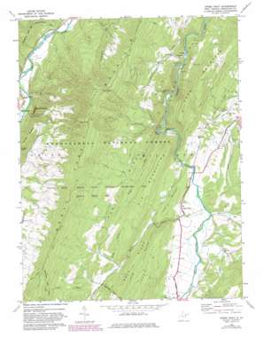 Upper Tract topo map