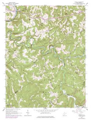 Strange Creek USGS topographic map 38080e7