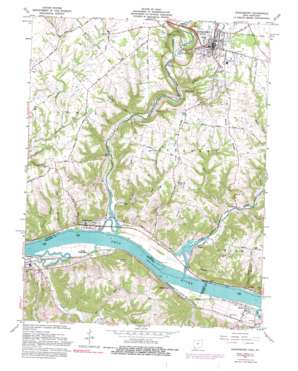 Higginsport USGS topographic map 38083g8
