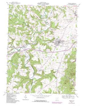 Peebles USGS topographic map 38083h4