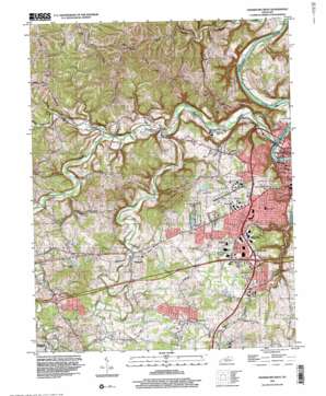 Frankfort West topo map