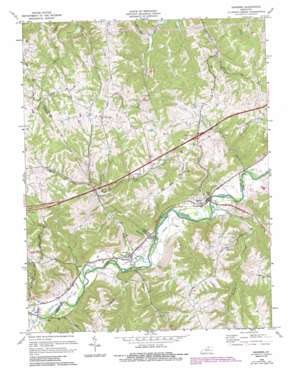 Sanders USGS topographic map 38084f8