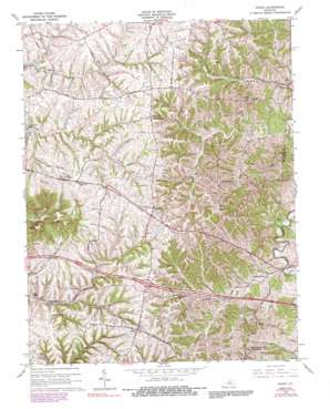 Waddy USGS topographic map 38085b1