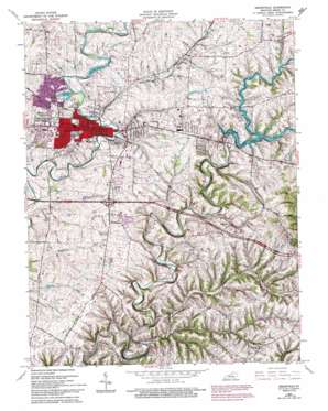 Shelbyville USGS topographic map 38085b2