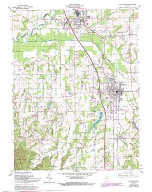 Scottsburg USGS topographic map 38085f7