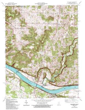 Mauckport topo map