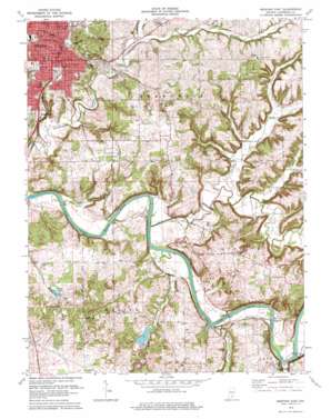 Bedford East topo map