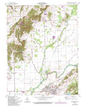 Brownstown topo map