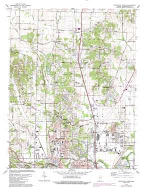 Evansville North USGS topographic map 38087a5