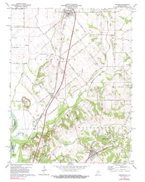 Fritchton USGS topographic map 38087g4