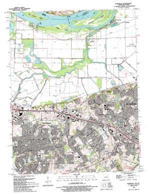 Kampville USGS topographic map 38090g5