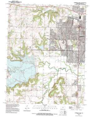 Lawrence West topo map