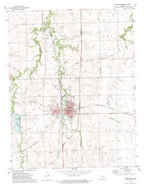 Herington topo map