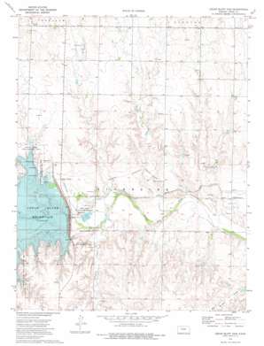 Cedar Bluff Dam topo map