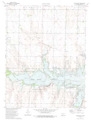 Cedar Bluff topo map