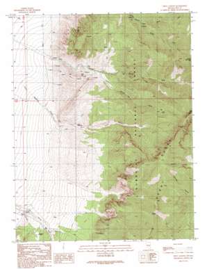 Troy Canyon topo map