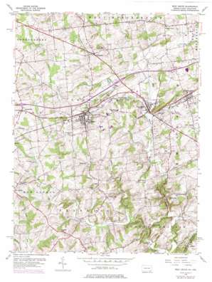 West Grove topo map