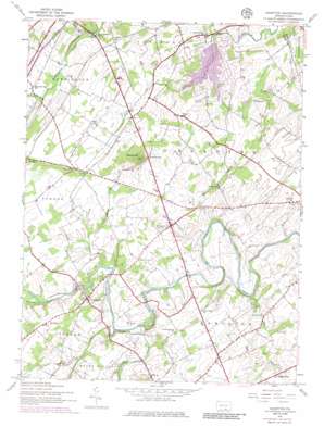 Hampton USGS topographic map 39077h1
