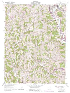 Caldwell South topo map