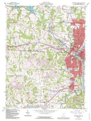 Zanesville West USGS topographic map 39082h1