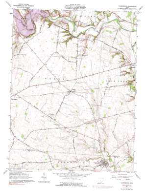 Clarksburg topo map