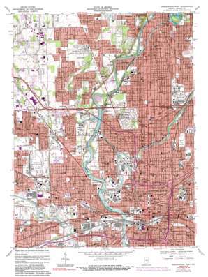 Indianapolis West USGS topographic map 39086g2