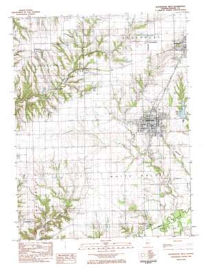 Roodhouse West USGS topographic map 39090d4