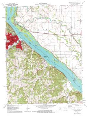 Hannibal East USGS topographic map 39091f3